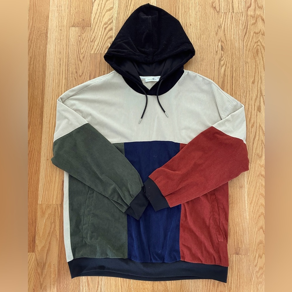XXL Multi-Colored Corduroy Hoodie